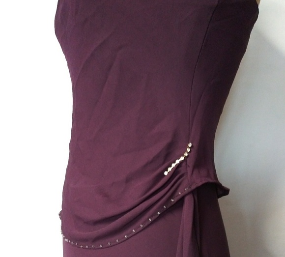Beautiful Chiffon long dress - purple - Picture 4 of 5